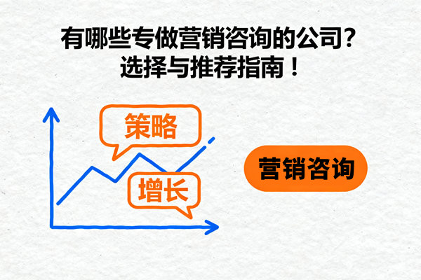 有哪些專做營銷咨詢的公司？選擇與推薦指南！